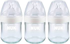 Amazon.com: NUK Simply Natural 玻璃嬰兒奶瓶,4 盎司(約113.4 毫升),3 入: 嬰兒