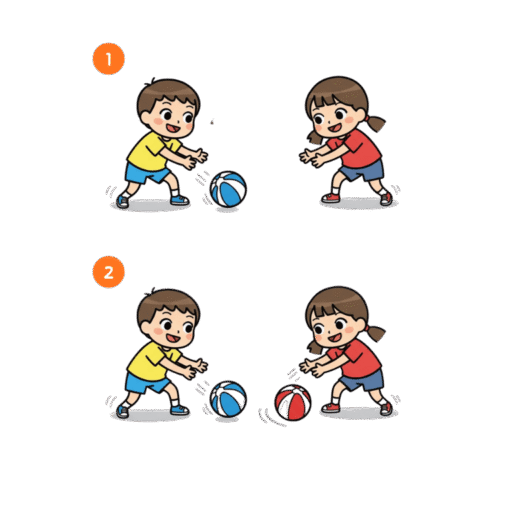 21. 雙人同時傳球示意圖