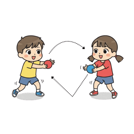 23. 高低交換傳球示意圖