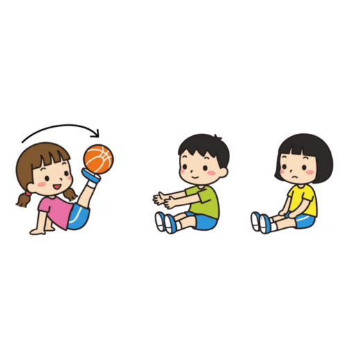 28. 雙腳傳球接力示意圖