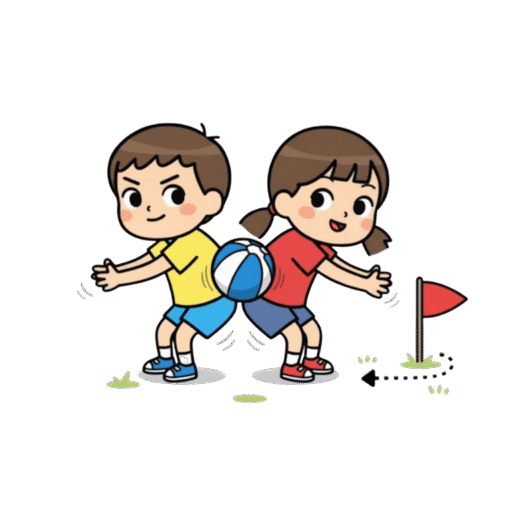 30. 夾球接力賽示意圖