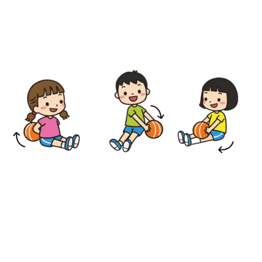 幼兒球類遊戲推薦 用雙手滾動球繞身體