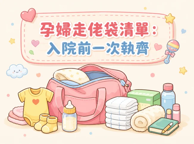 孕婦走佬袋清單 產前入院用品準備